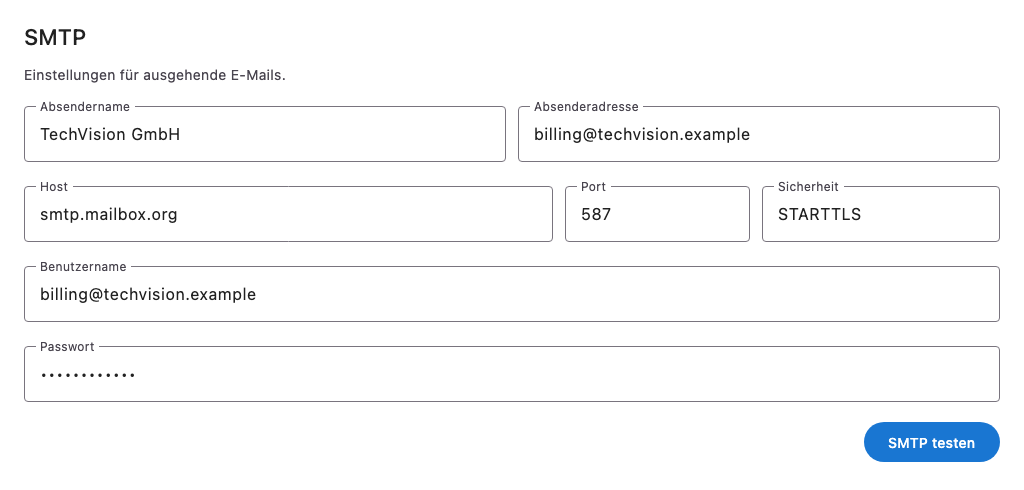 Review SMTP settings on the future host and re-enter passwords where needed